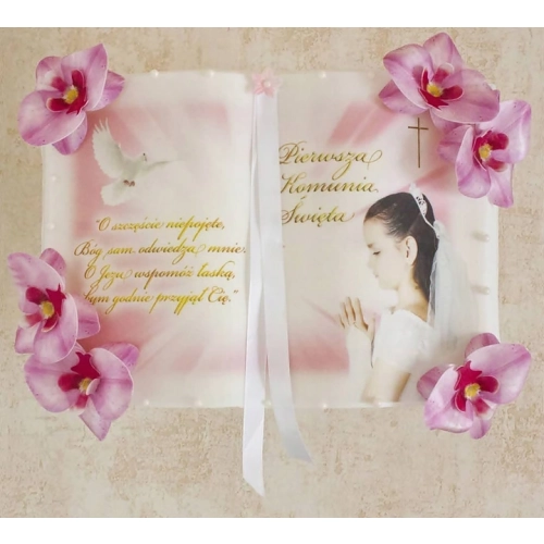 Kwiaty na tort storczyk waflowy orchidea dekoracje urodziny ozdoby 3 sztuki